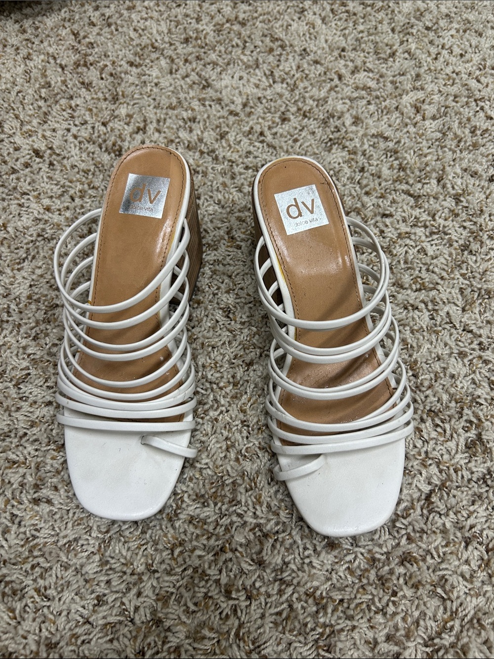 DV by Dolce Vita White Multi-Strap Mules